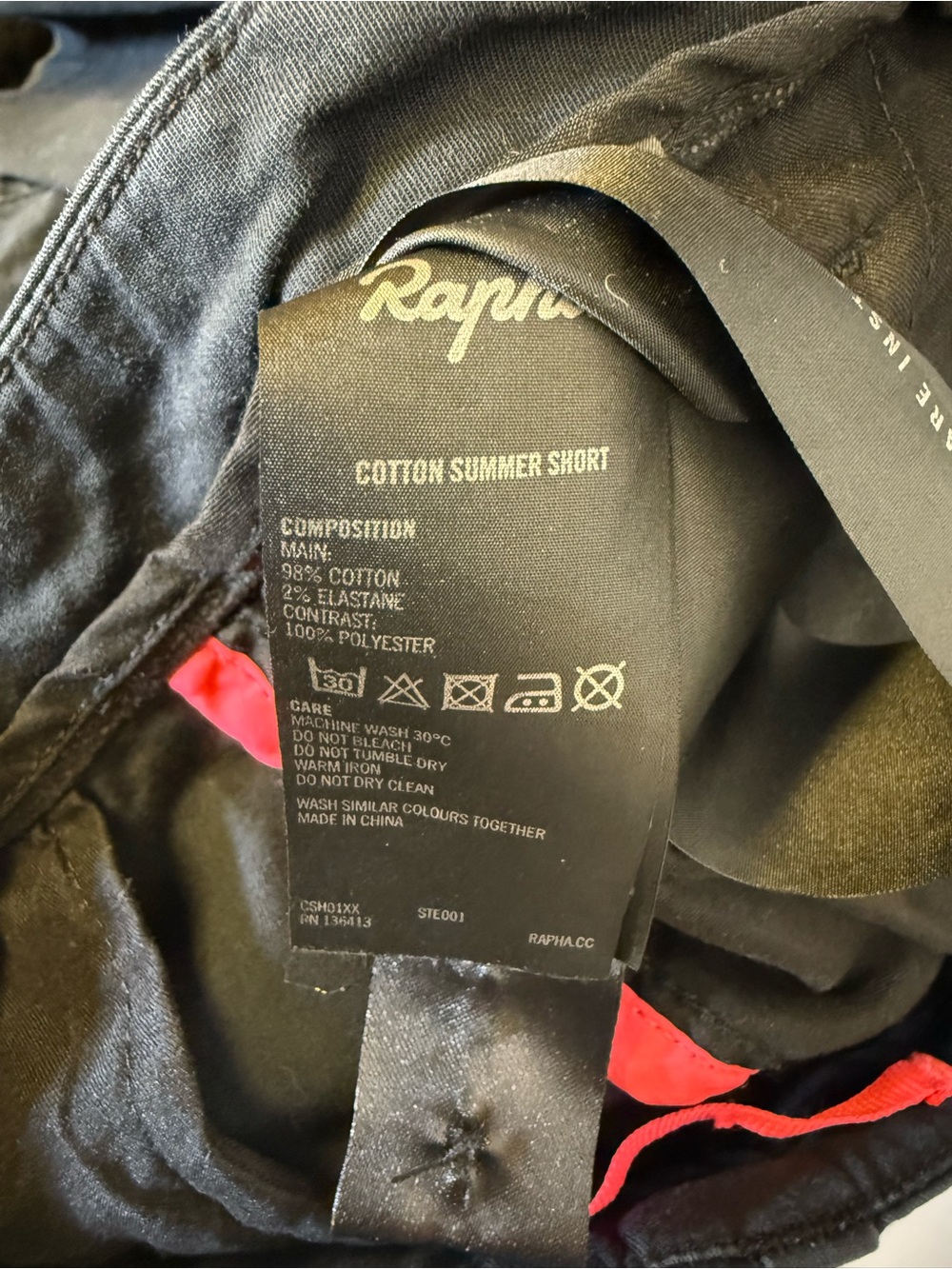Rapha Black Cotton Summer Cycling Shorts Men’s Size 30 - Picture 6 of 12